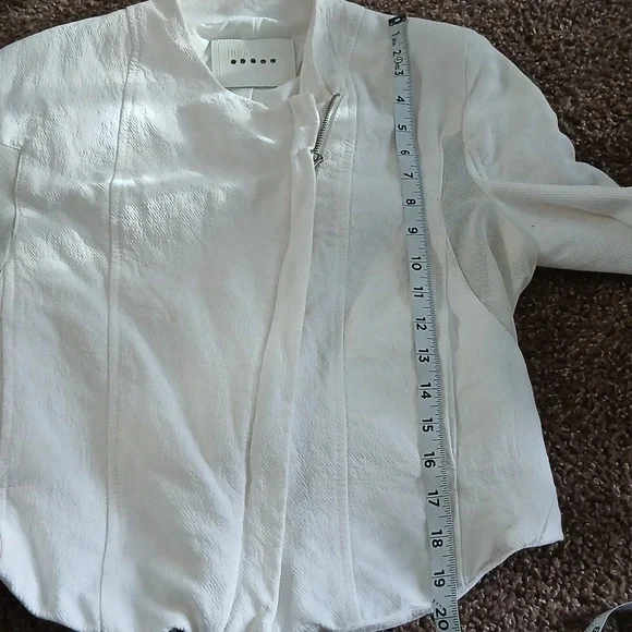 BlankNYC white double zip mesh jacket size small - Picture 14 of 15